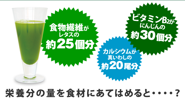 栄養分の量を食材にあてはめると?
